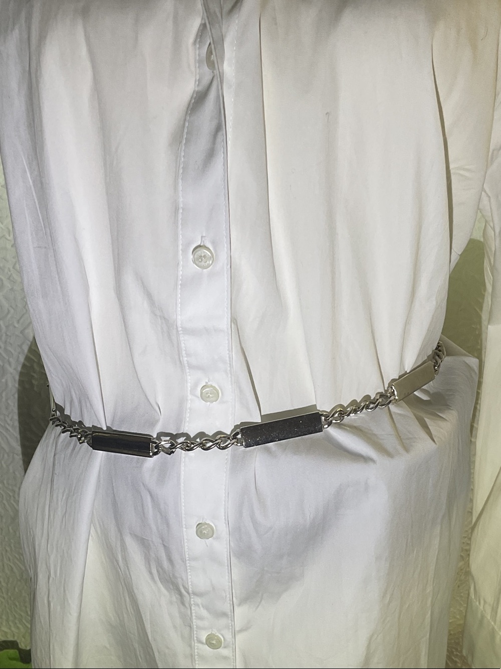 Silver belt waist chain